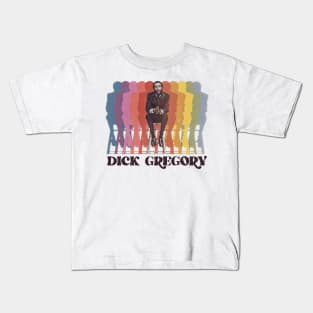 Dick Gregory Fade Tribute Kids T-Shirt